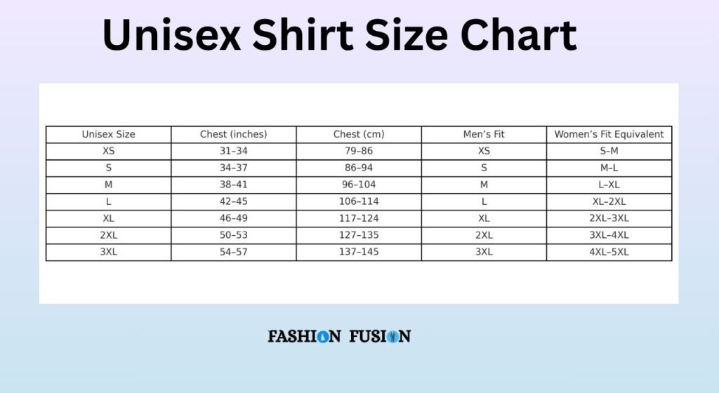 Unisex Shirt Sizes Explained How To Find The Perfect Fit For Any Body Unisex Shirt Sizes Explained How To Find The Perfect Fit For Any Body