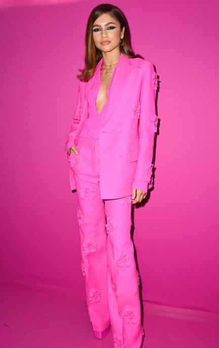 Zendaya wearing Bold Pantsuit 