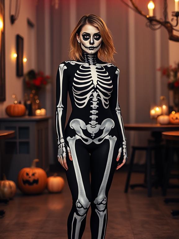 Skeleton Glam – Artistic Halloween Look