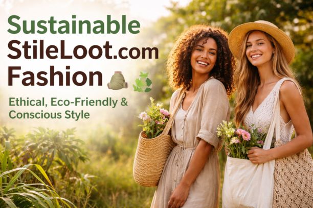 Sustainable StileLoot.com fashion featuring eco-friendly outfits, ethical style choices, and conscious fashion inspiration in a natural setting