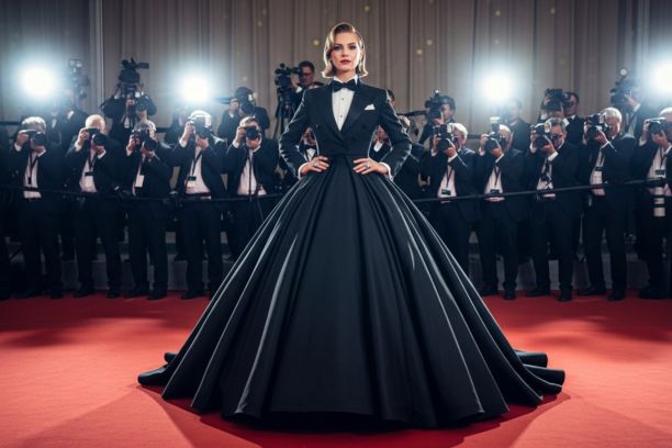 Billy Porter in a custom Christian Siriano tuxedo gown at the 2019 Oscars red carpet.